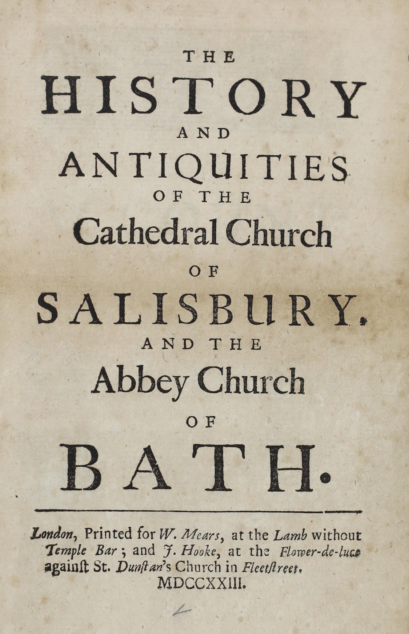 WILTS: The Salisbury Guide ... the Antiquities of Old Sarum, and of ... the City of New Sarum ... 3rd edition, corrected and considerably enlarged. half title, rebound half calf and marbled boards